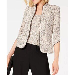 ALEX EVENINGS Printed Jacket and Top Set, Sparkly Set Women Multicolor 3X